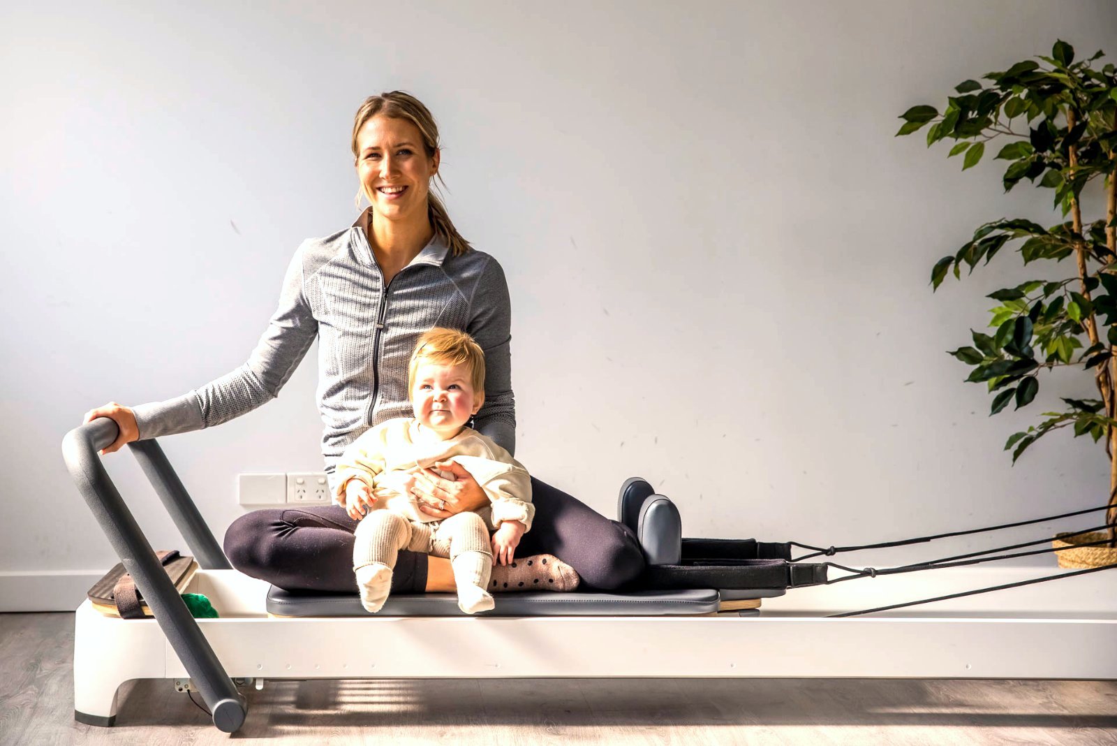 A parent and baby during a Mums and Bubs class at All for One